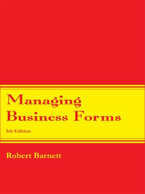cover image of Managing Business Forms